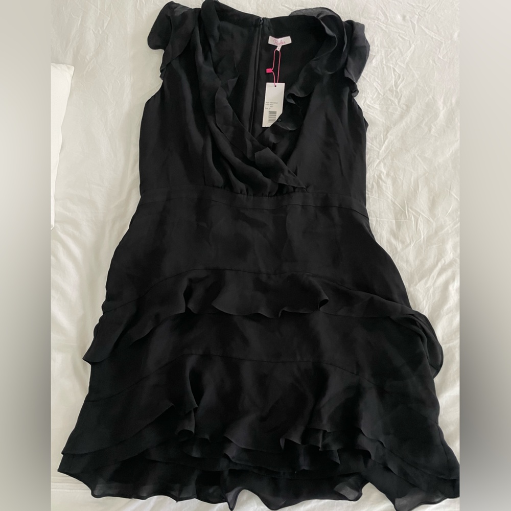 Parker Black Ruffle Dress